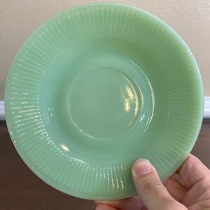 Fire King Jadeite Jane Ray Saucer (Rayed Back) Rare